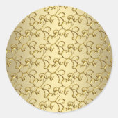 Elegante gouden werveling Stickers (Voorkant)