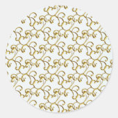 Elegante gouden werveling Stickers (Voorkant)