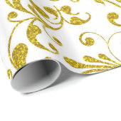 Elegante gouden wervelingen cadeaupapier (Rol Hoek)