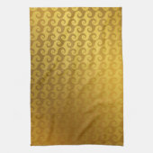 Elegante gouden wervelontwerp formele dineren theedoek (Verticaal)