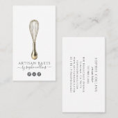 Elegante gouden whisky bakker banketbakker chef visitekaartje (Voorkant / Achterkant)