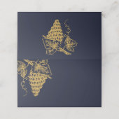 Elegante gouden wijnproeverij gevouwen Kaarten Plaatskaartje (Buitenkant ongevouwen)