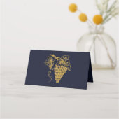 Elegante gouden wijnproeverij gevouwen Kaarten Plaatskaartje (Achterkant)