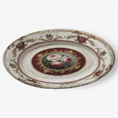 Elegante gouden wilde bloem Keramische bruiloft Papieren Bordje (Gekanteld)