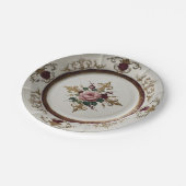 Elegante gouden wilde bloem Keramische bruiloft Papieren Bordje (Gekanteld)