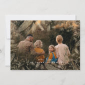 Elegante gouden wintertakken Foto Kerst Kaart (Voorkant)