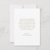 Elegante gouden witte bloem moderne begrafenis bedankkaart (Achterkant)