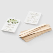 Elegante gouden witte bloem moderne bruiloft progr handwaaier (Niet-gemonteerd)