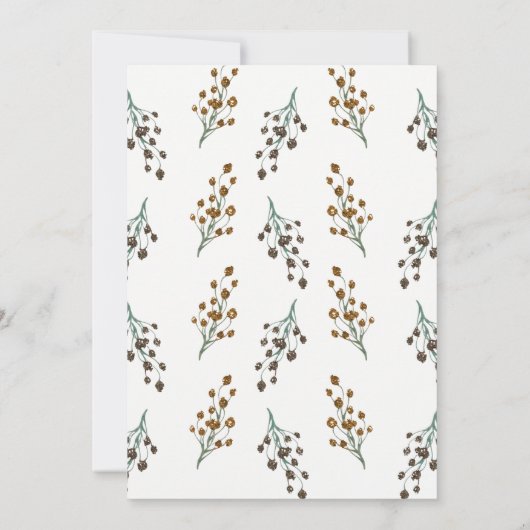 Elegante gouden witte dennen kerstfeest uitnodigin kaart (Achterkant)