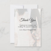 Elegante gouden witte foto bruiloft dank u kaart (Voorkant)