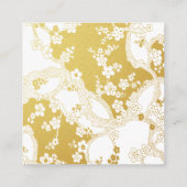 Elegante gouden & witte kersenbloesem bruiloft RSV Informatiekaartje (Achterkant)