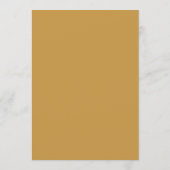 Elegante gouden & witte monogram huwelijksmenu kaa (Achterkant)