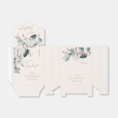 Elegante gouden witte rozen & groen bruids douche bedankdoosjes (Uitgevouwen)