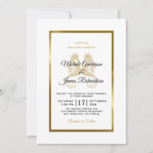 Elegante Gouden Zeepaarden Tropische Bruiloft