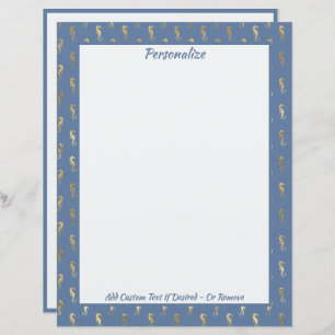 Elegante gouden zeepaardjes Ocean Beach Theme