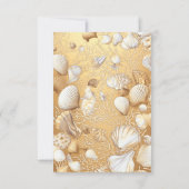Elegante gouden zeeschelp RSVP bruiloft Kaart (Achterkant)