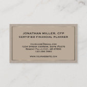 Elegante gouden zegel Logo Visitekaartje (Achterkant)