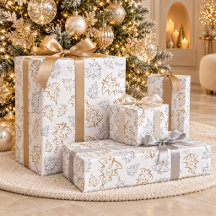Elegante gouden zilveren kerstboom