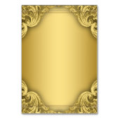 Elegante gouden zitplaatskaarten kaart (Achterkant)