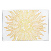Elegante gouden zon mandala kunst kussensloop (Voorkant-Rechts)