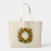 Elegante Gouden Zonnebloem Krans Tas (Achterkant)