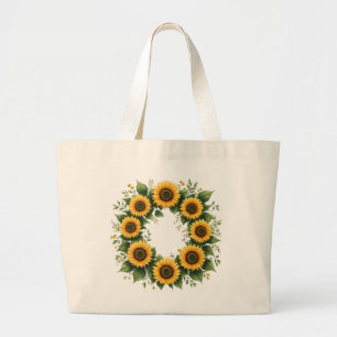 Elegante Gouden Zonnebloem Krans Tas