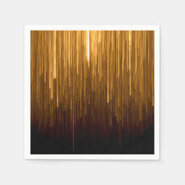 Elegante Gouden Zonnebloem Papier Servet