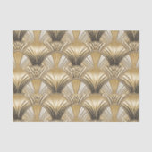 Elegante gouden zwarte art deco tissuepapier (Voorkant)