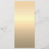 Elegante gouden zwarte huwelijksdiner menu (Achterkant)