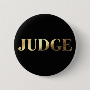 Elegante Gouden Zwarte Wedstrijd Jurylintje Ronde Button 5,7 Cm