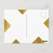 Elegante goudfolie & 4 foto's Kerstvakantie Briefkaart (Achterkant)