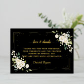 Elegante GOUDFOLIE Bevestiging Dankkaart Folie Uitnodiging (Staand Voorkant)