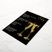 Elegante goudfolie cocktailparty menu (Gedraaid)