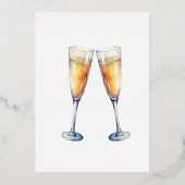 Elegante goudfolie cocktailparty menu (Achterkant)