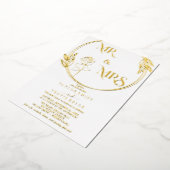 Elegante goudfolie | Emerald Mr. & Mrs. Wedding Folie Uitnodiging (Gedraaid)