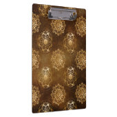Elegante goudfolie en zwarte Indiase mandala Klembord (Rechts)