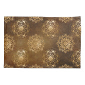 Elegante goudfolie en zwarte Indiase mandala Kussensloop (Achterkant)