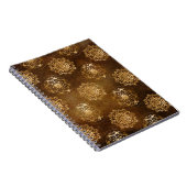Elegante goudfolie en zwarte Indiase mandala Notitieboek (Rechterzijde)