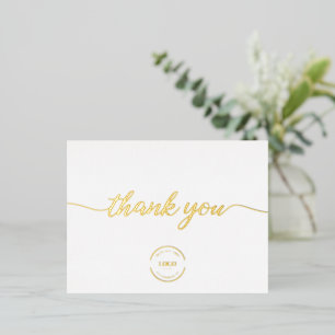 Elegante goudklantwaarderingskaart voor bedrijven folie feestdagen briefkaart