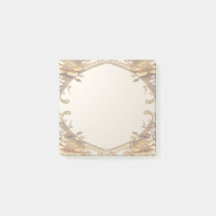 Elegante goudkleurige frame post-it notities