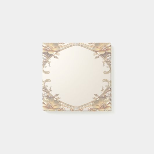Elegante goudkleurige frame post-it notities post-it® notes (Voorkant)