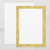 Elegante goudkleurige rand save the date (Voorkant / Achterkant)