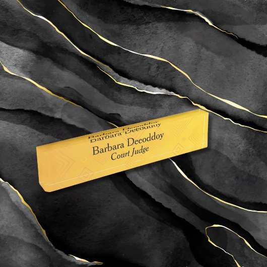 Elegante goudkleurige rechter naambordje