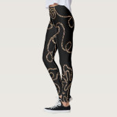 Elegante goudmakerswerk op zwarte plaat leggings (Links)