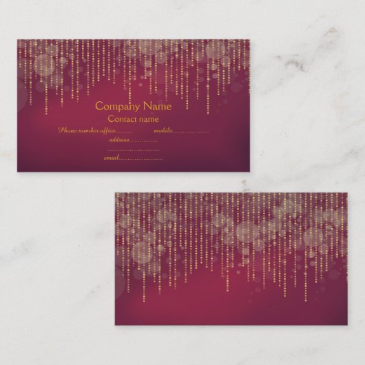 elegante goudmakreel visitekaartje (Voorkant / Achterkant)