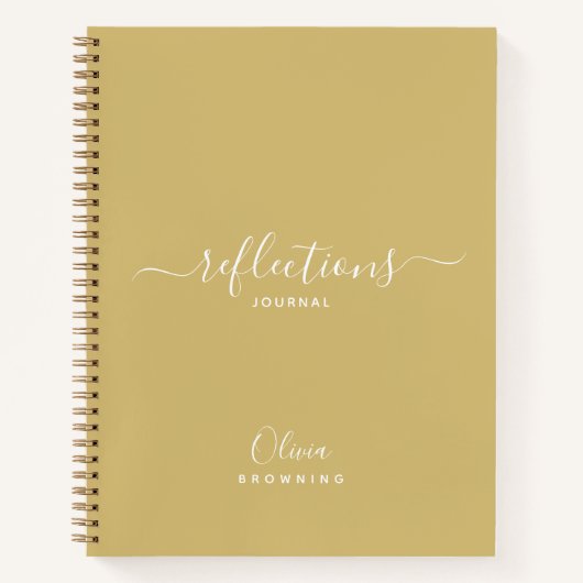 Elegante goudtint Reflections Journal Notebook Notitieboek (Voorkant)