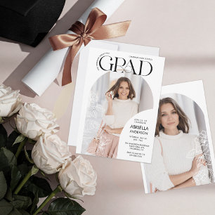 Elegante Grad Boog Bloem Fotolijsten Kaart