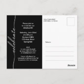 Elegante Grad Script Foto Afstuderen Briefkaart (Achterkant)