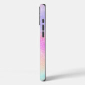 Elegante Gradiënt Glitter Swirl Holografisch Case-Mate iPhone Case (Achterkant / Links)