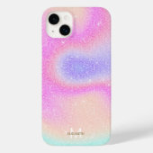 Elegante Gradiënt Glitter Swirl Holografisch Case-Mate iPhone Case (Achterkant)